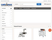 Tablet Screenshot of chefmaxstores.com